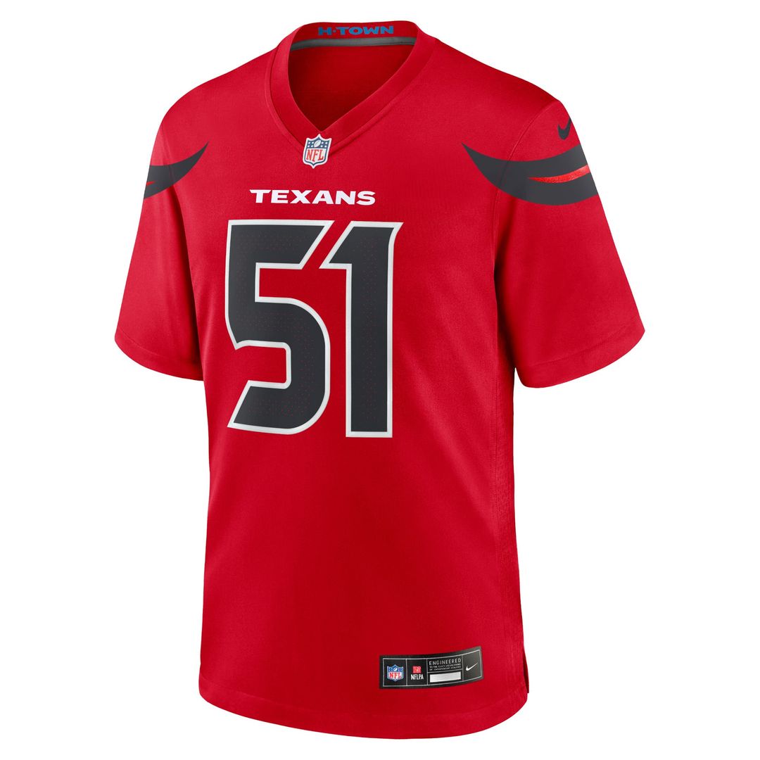 Houston Texans Will Anderson Jr. Red Alternate Game Jersey | NFL Football Jersey