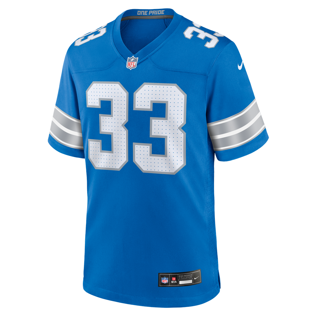 Detroit Lions Sione Vaki Blue Team Game Jersey | NFL Football Jersey