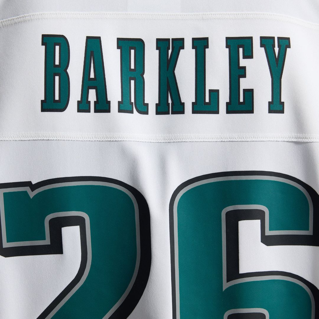 Philadelphia Eagles Saquon Barkley White Game Jersey | NFL Football Jersey