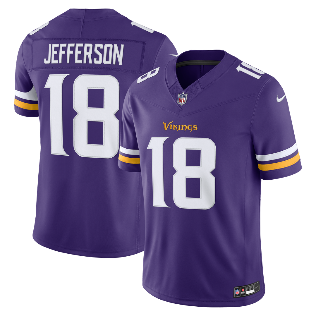 Minnesota Vikings Justin Jefferson White Alternate Vapor F.U.S.E. Stitched Limited Jersey | NFL Football Jersey