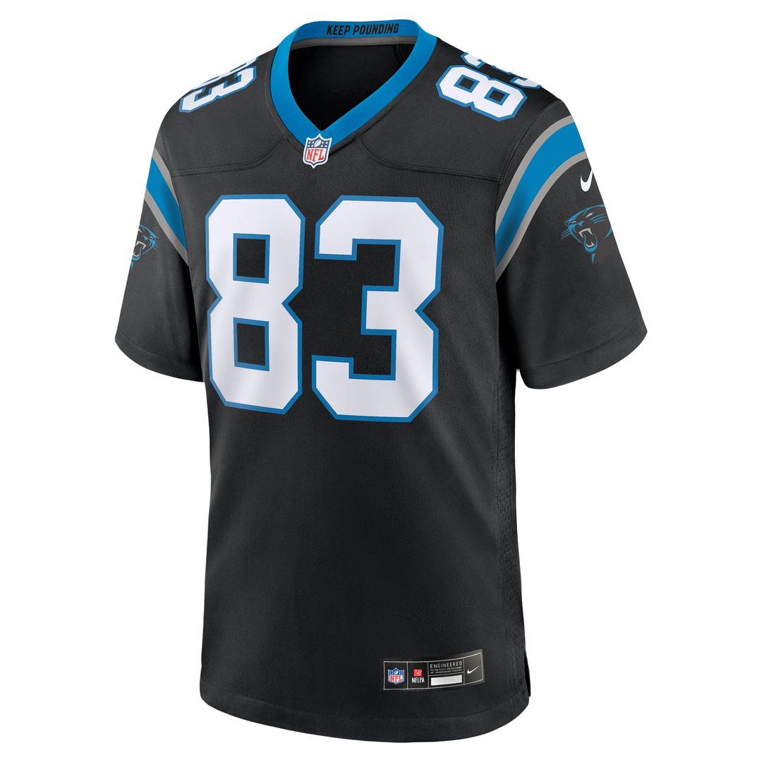 Carolina Panthers David Moore Black Game Jersey | NFL Football Jersey