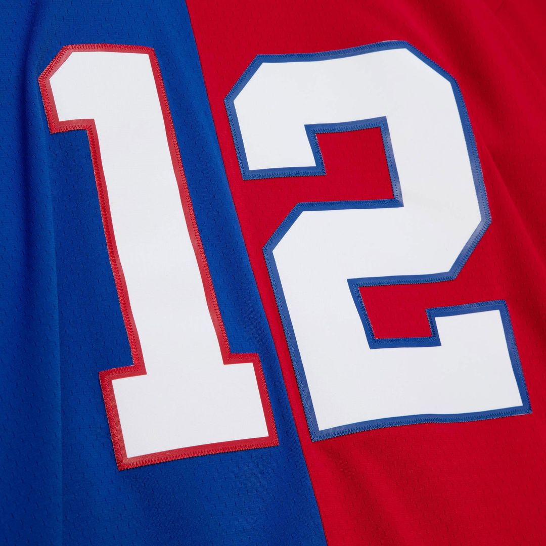 Buffalo Bills Jim Kelly Royal/Red 1990 Split Legacy Replica Jersey | NFL Football Jersey