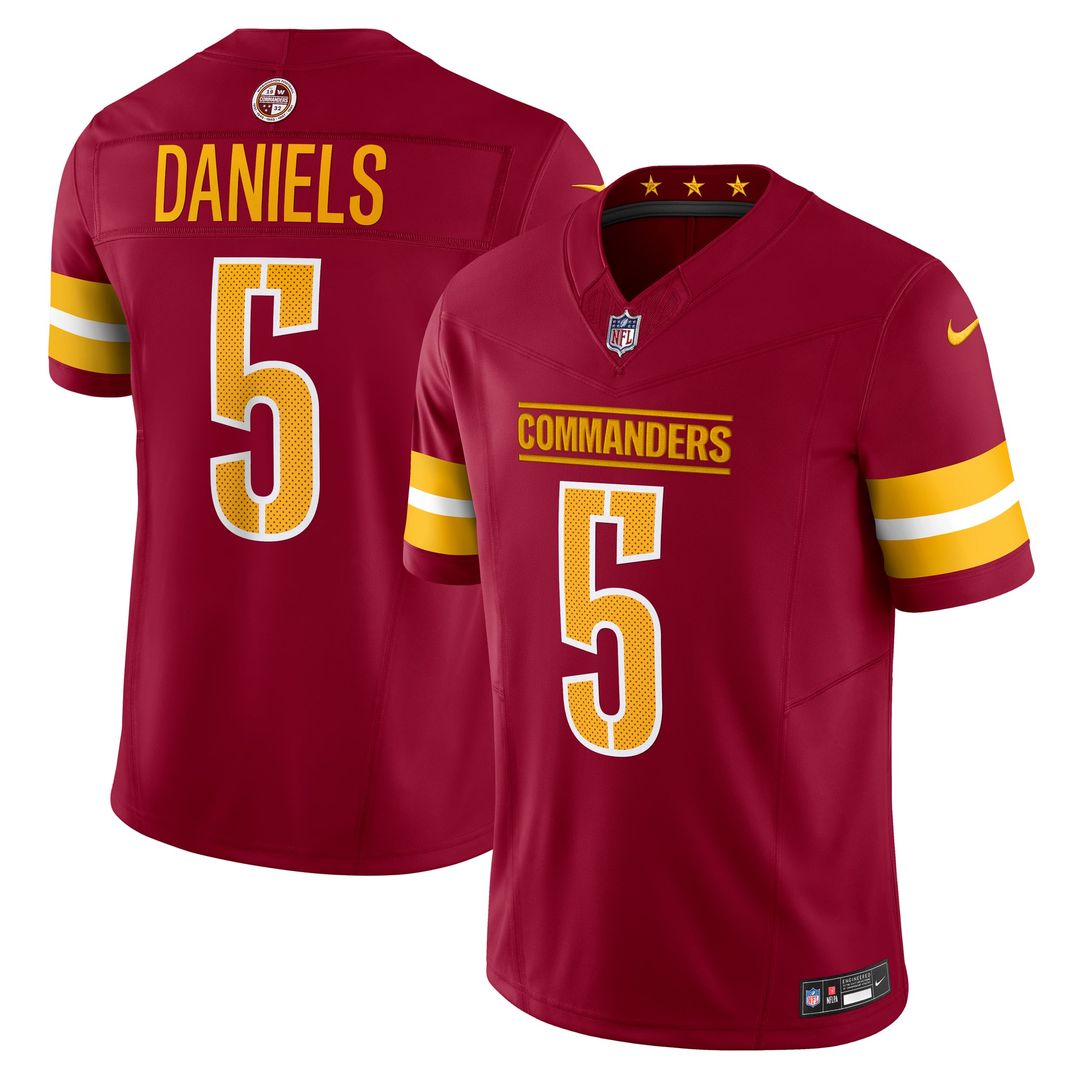 Washington Commanders Jayden Daniels White Vapor F.U.S.E. Limited Super Bowl Era Jersey | NFL Football Jersey