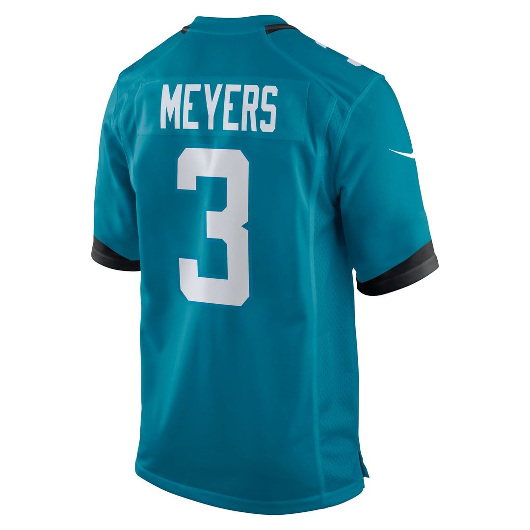 Jacksonville Jaguars Jakobi Meyers Teal Team Game Jersey | NFL Football Jersey