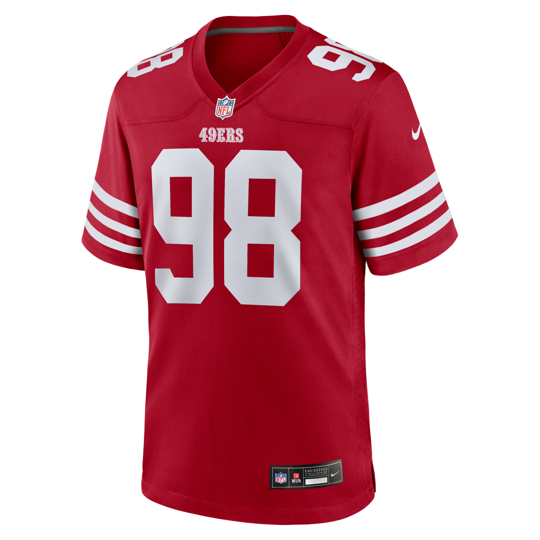 San Francisco 49ers Mykel Williams Scarlet Game Player Jersey | NFL Football Jersey