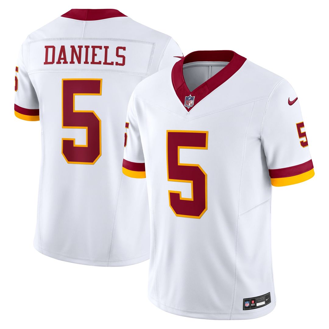 Washington Commanders Jayden Daniels White Vapor F.U.S.E. Limited Super Bowl Era Jersey | NFL Football Jersey