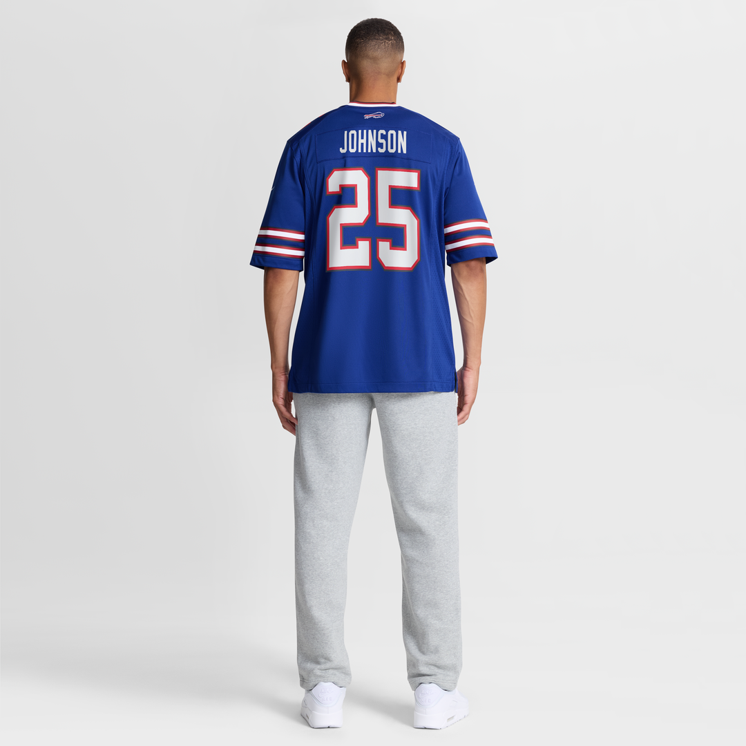 Buffalo Bills Ty Johnson Royal Team Game Jersey | NFL Football Jersey