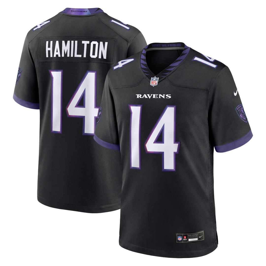 Baltimore Ravens Kyle Hamilton Black Alternate Game Jersey | NFL Football Jersey