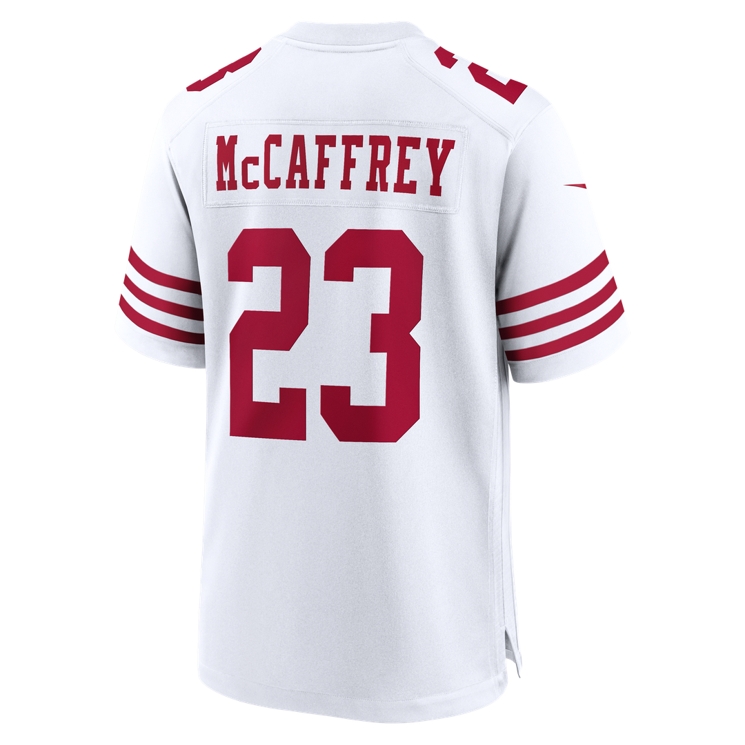 San Francisco 49ers Christian McCaffrey White 80th Anniversary Game Jersey | NFL Football Jersey