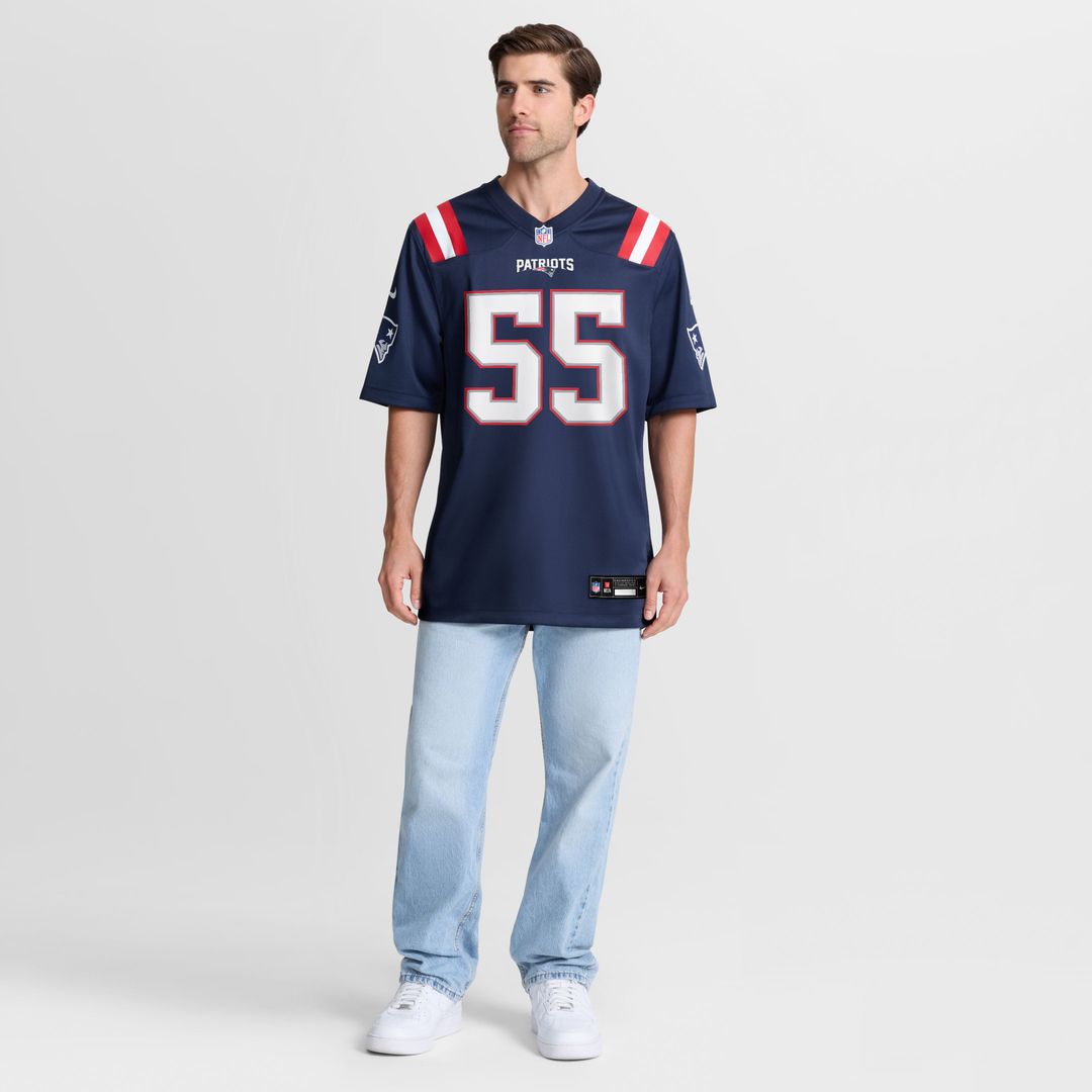 New England Patriots Jared Wilson Navy Team Game Jersey | NFL Football Jersey