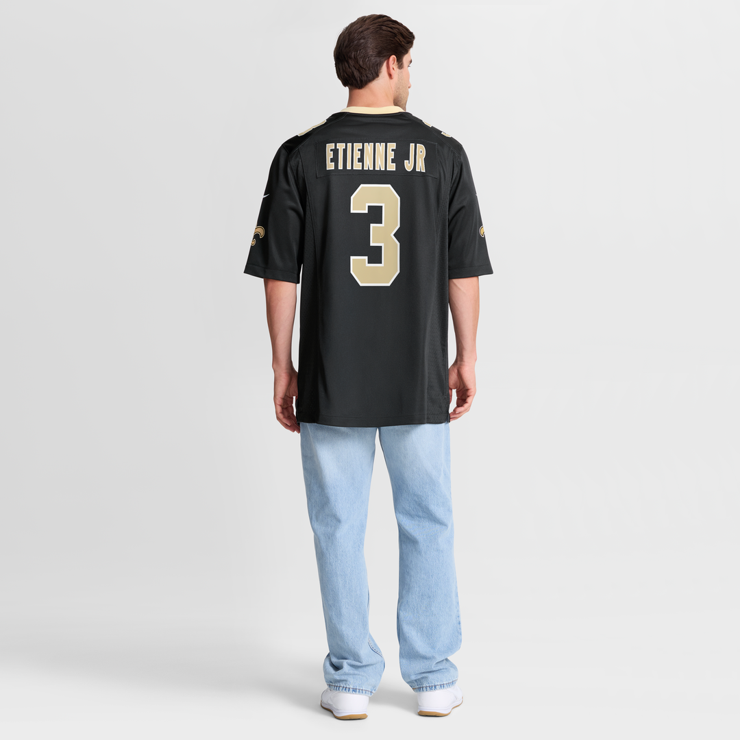 New Orleans Saints Travis Etienne Jr Black Game Jersey | NFL Football Jersey