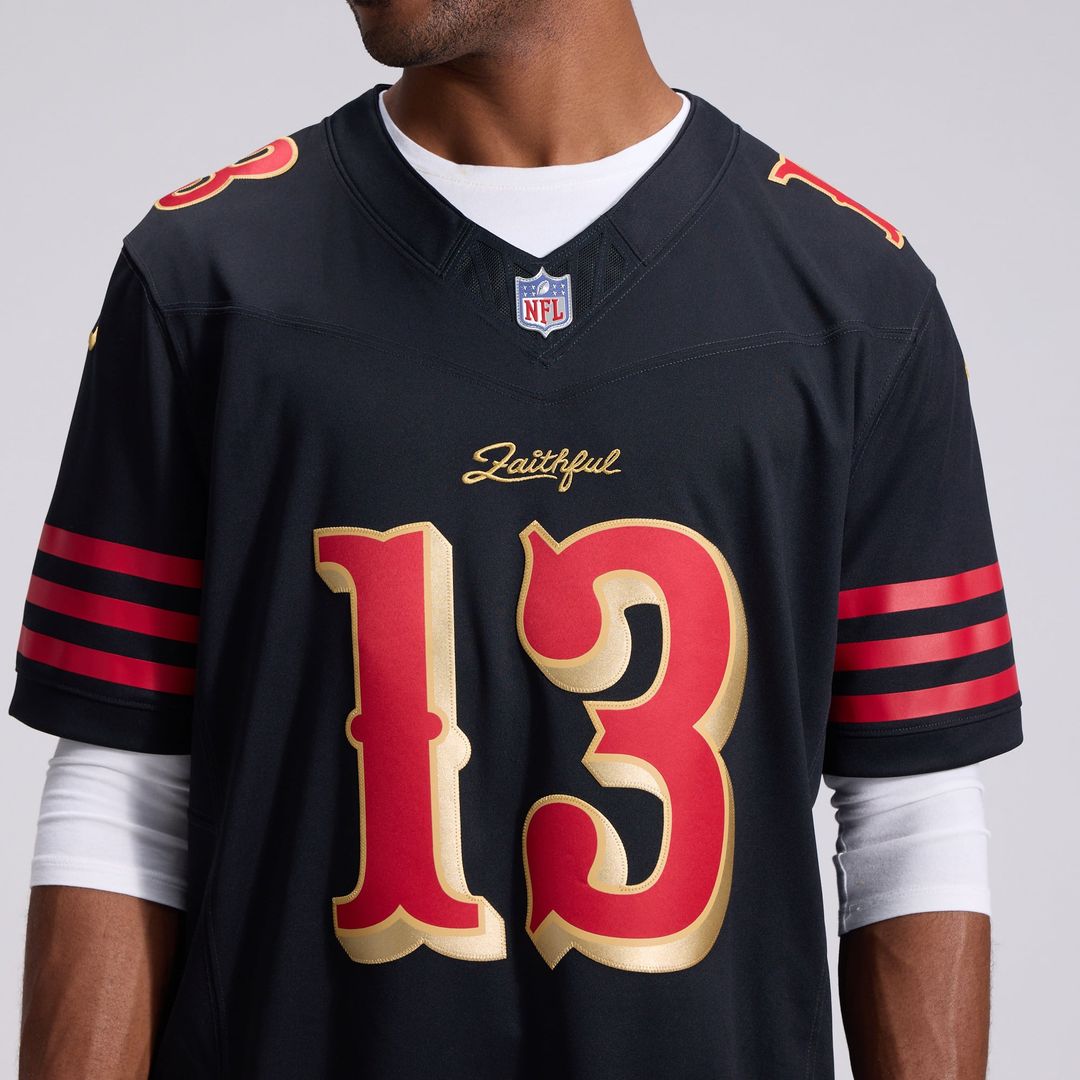 San Francisco 49ers Brock Purdy Black Rivalries Collection Stitched Limited Jersey | NFL Football Jersey