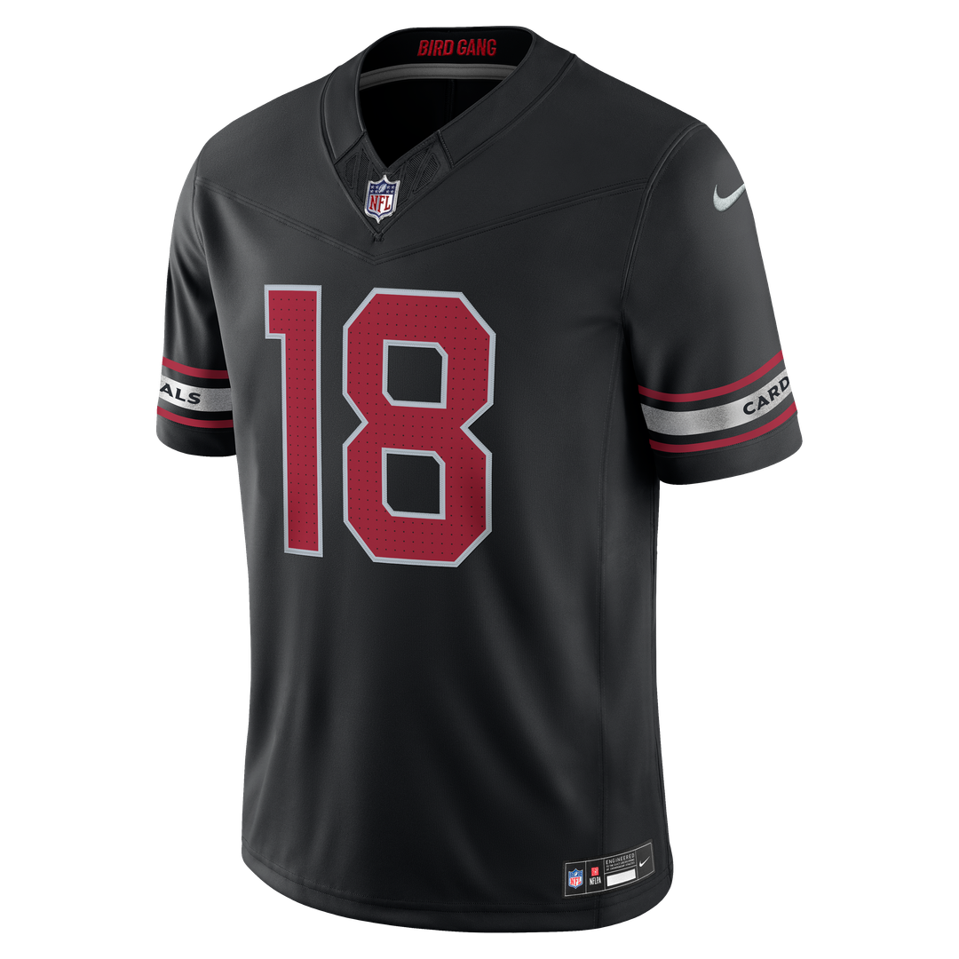 Arizona Cardinals Marvin Harrison Jr. Black Alternate Vapor F.U.S.E. Stitched Limited Jersey | NFL Football Jersey
