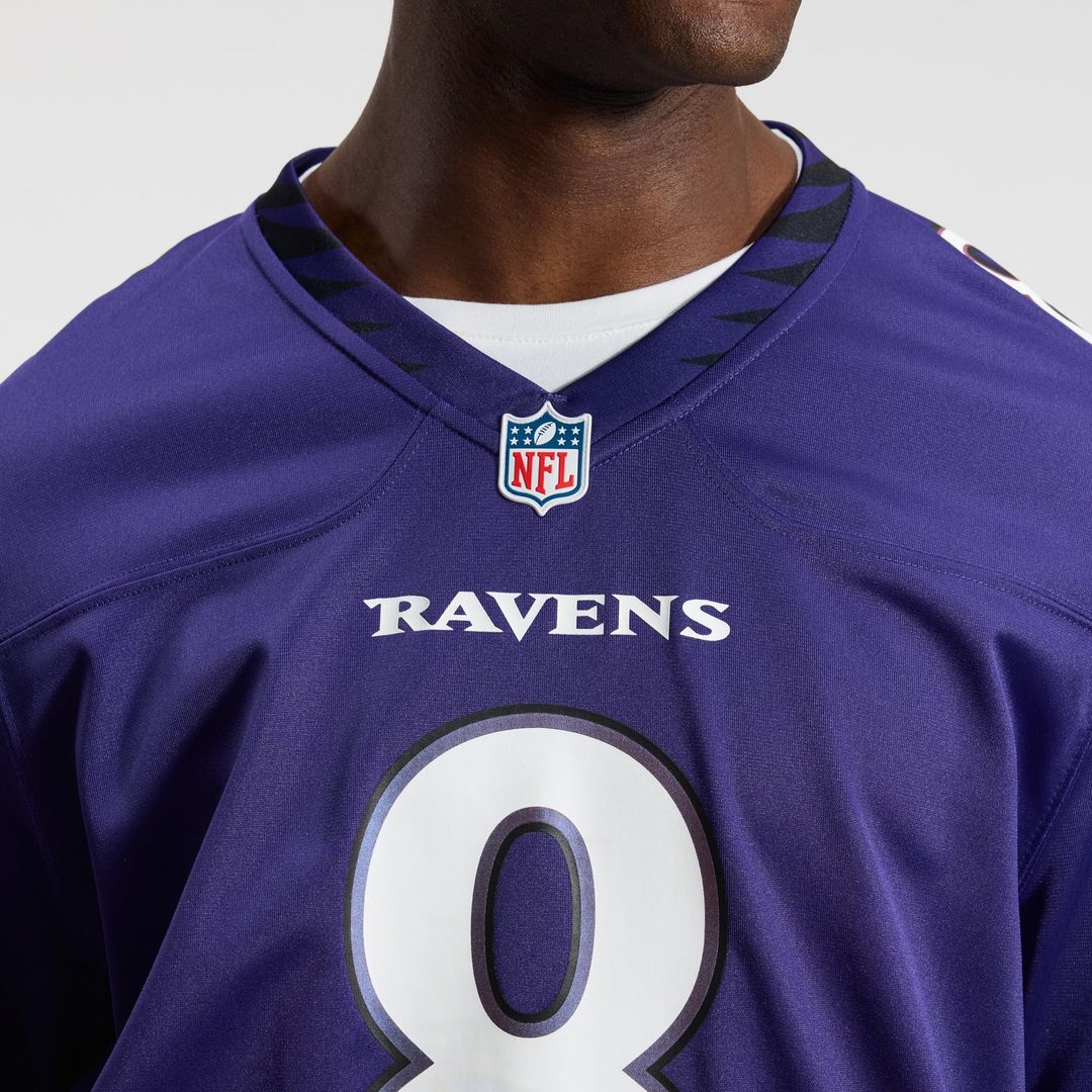 Baltimore Ravens Lamar Jackson Purple Team Game Jersey | NFL Football Jersey