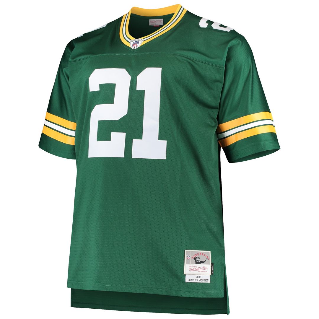 Green Bay Packers Charles Woodson Green Big & Tall 2010 Retired Player Replica Jersey | NFL Football Jersey