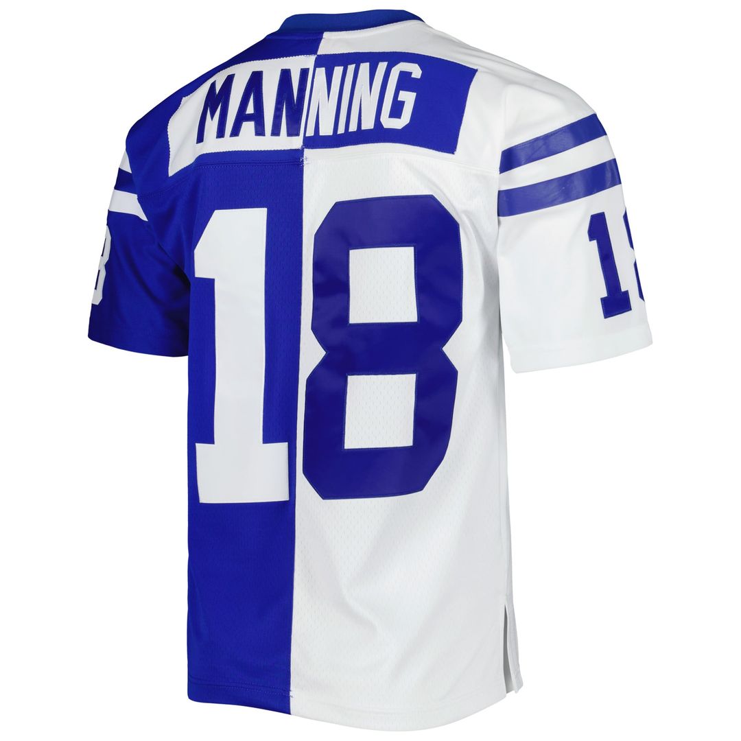 Indianapolis Colts Peyton Manning Royal/White 1998 Split Legacy Replica Jersey | NFL Football Jersey