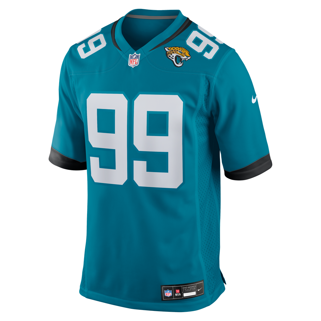 Jacksonville Jaguars Austin Johnson Teal Team Game Jersey | NFL Football Jersey