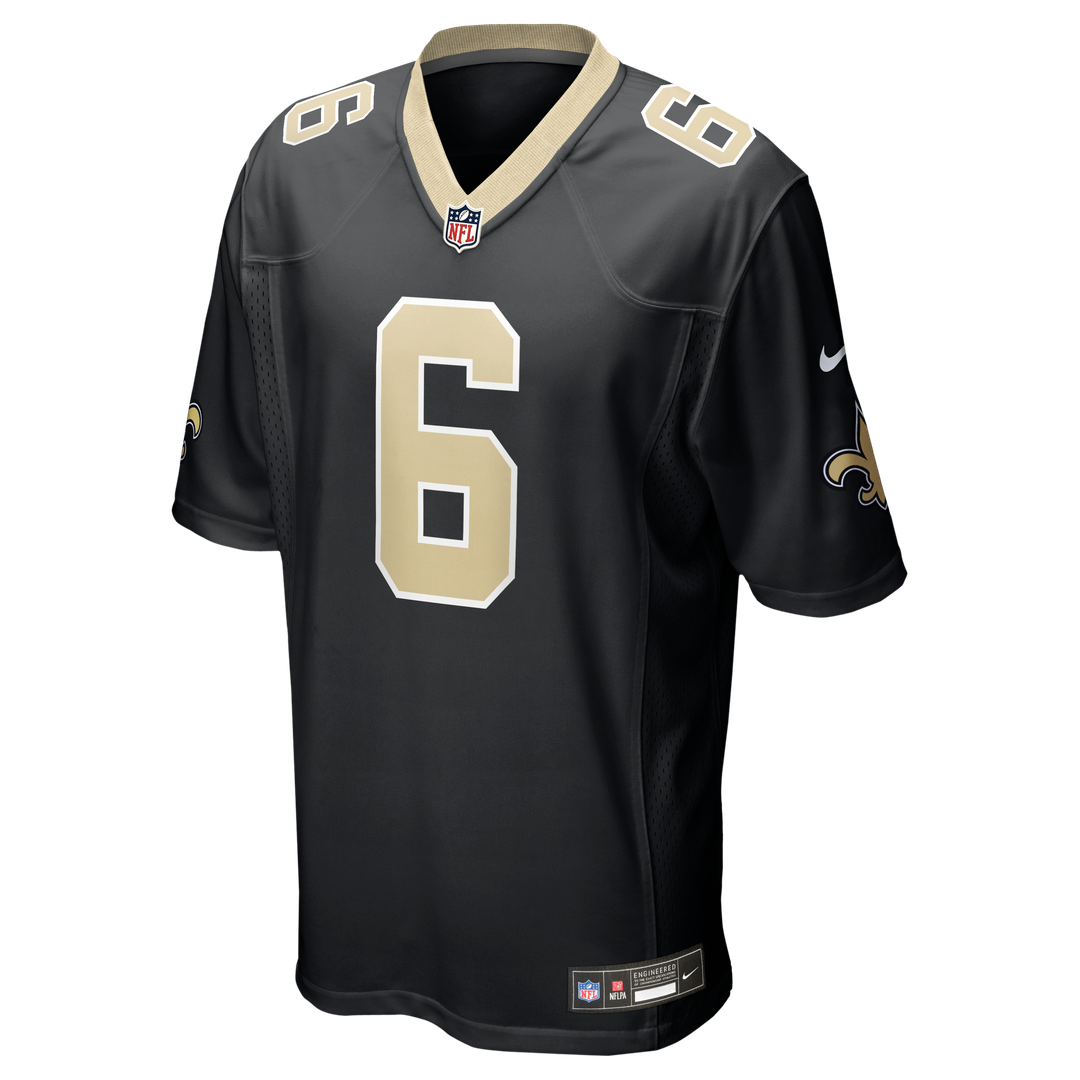 New Orleans Saints Tyler Shough Black Game Jersey | NFL Football Jersey