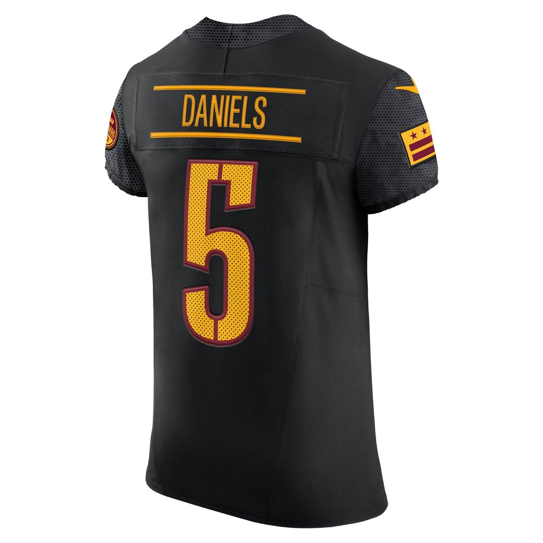 Washington Commanders Jayden Daniels Black Alternate Vapor F.U.S.E. Elite Jersey | NFL Football Jersey