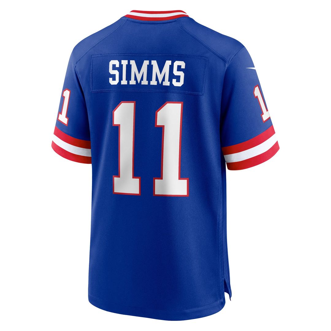 New York Giants Phil Simms Royal Retired Player Alternate Game Jersey | NFL Football Jersey