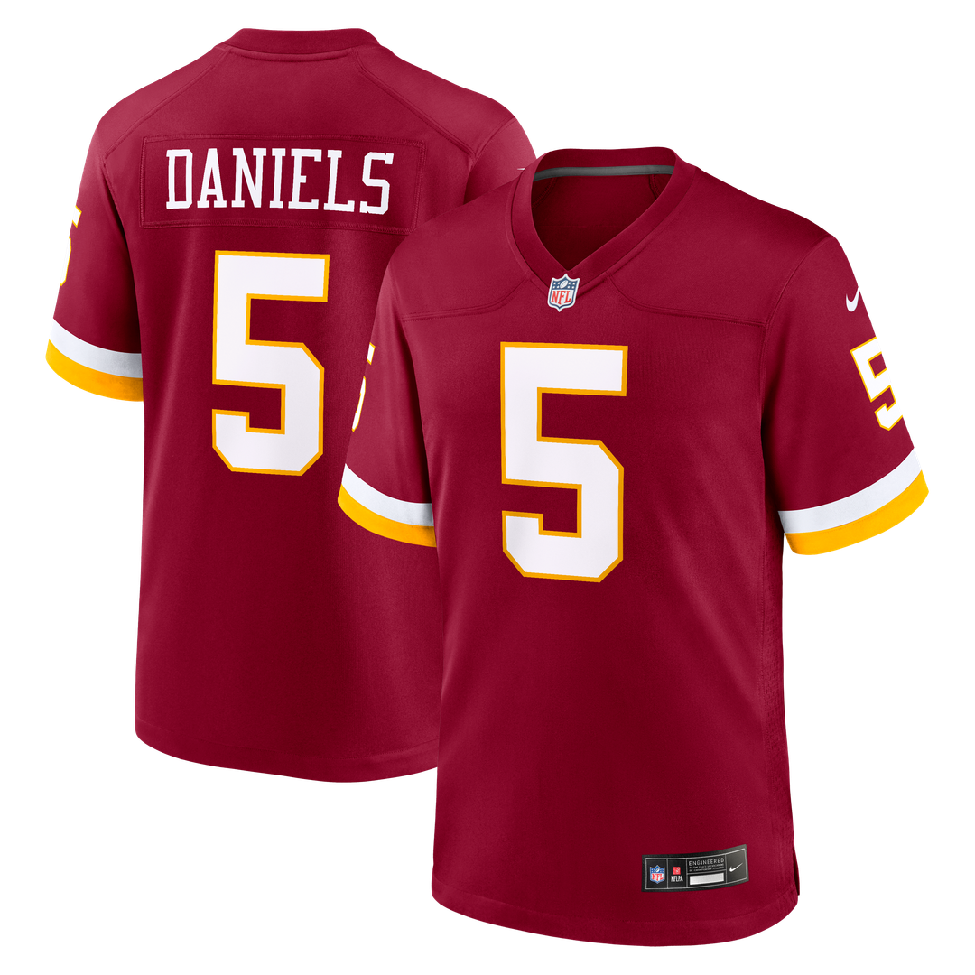 Hail Raiser Men's Washington Commanders Jayden Daniels Black Alternate Game Jersey | NFL Football Jersey