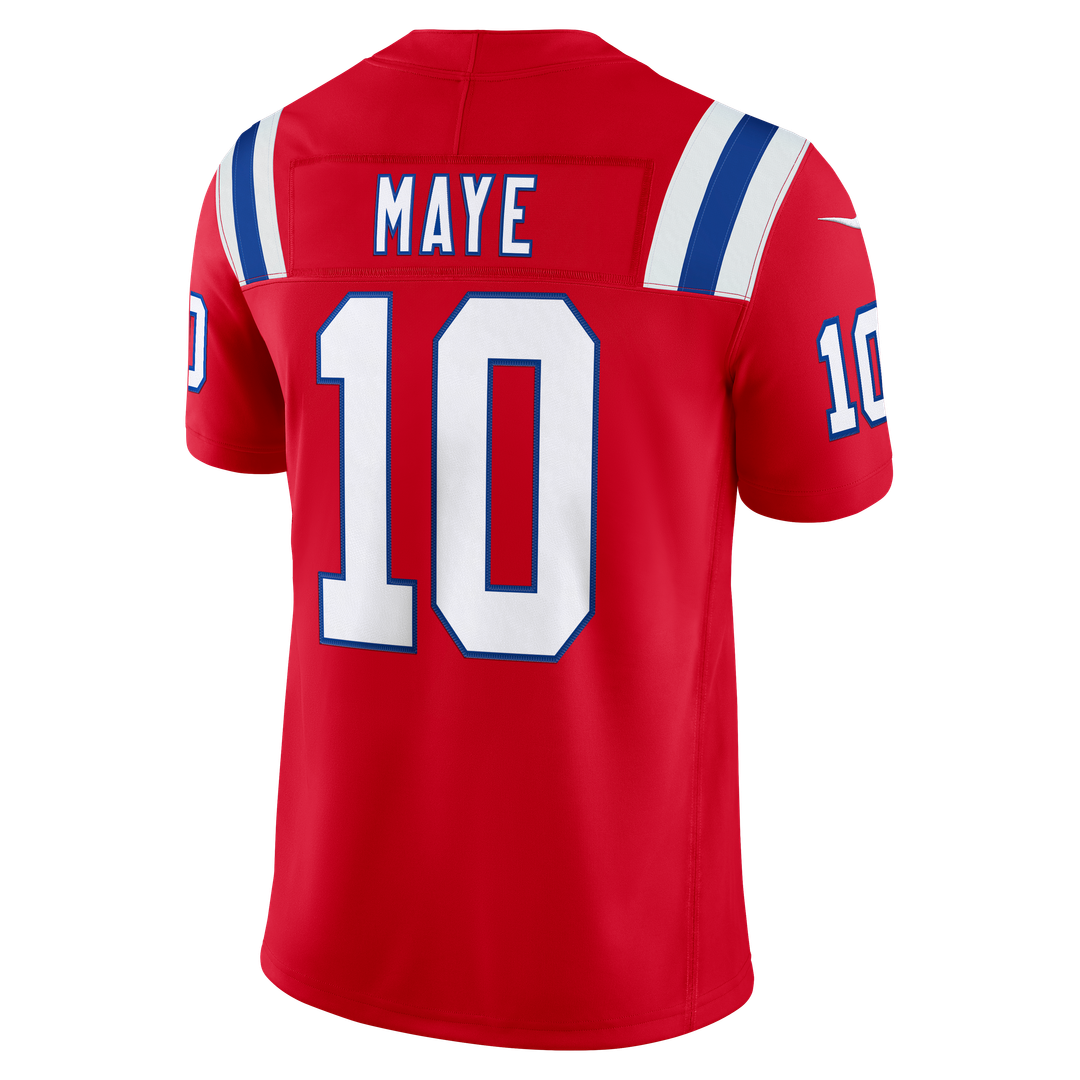 New England Patriots Drake Maye White Vapor F.U.S.E. Stitched Limited Jersey | NFL Football Jersey