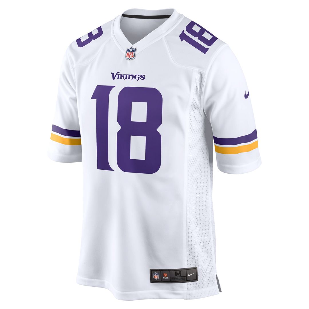 Minnesota Vikings Justin Jefferson White Game Player Jersey | NFL Football Jersey