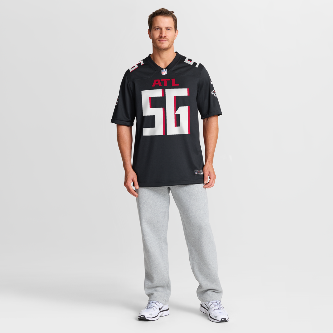 Atlanta Falcons Keith Brooking Black Game Retired Player Jersey | NFL Football Jersey