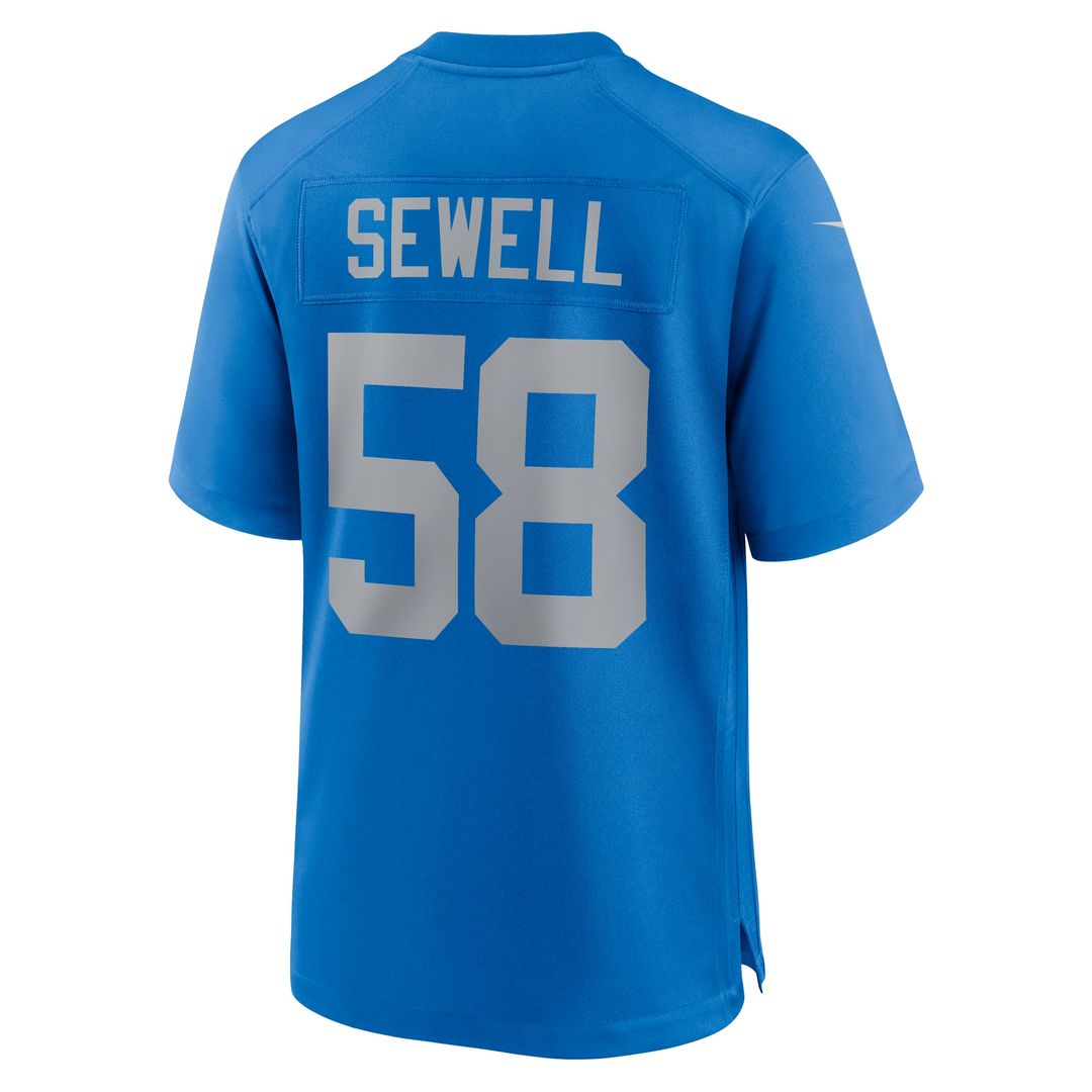 Detroit Lions Penei Sewell Blue Alternate Game Jersey | NFL Football Jersey
