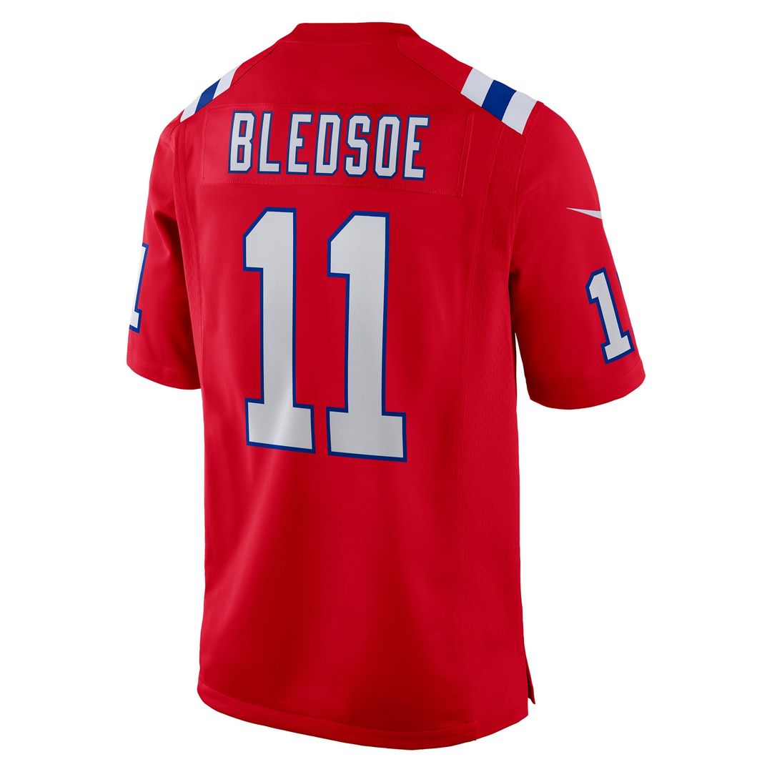 New England Patriots Drew Bledsoe Navy Game Retired Player Jersey | NFL Football Jersey