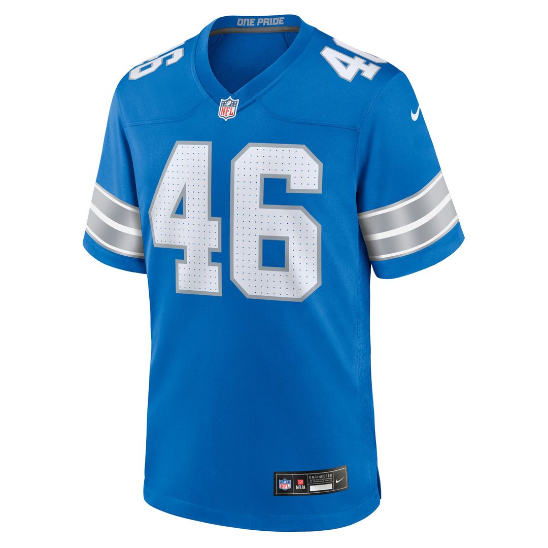 Detroit Lions Jack Campbell Blue Game Jersey | NFL Football Jersey