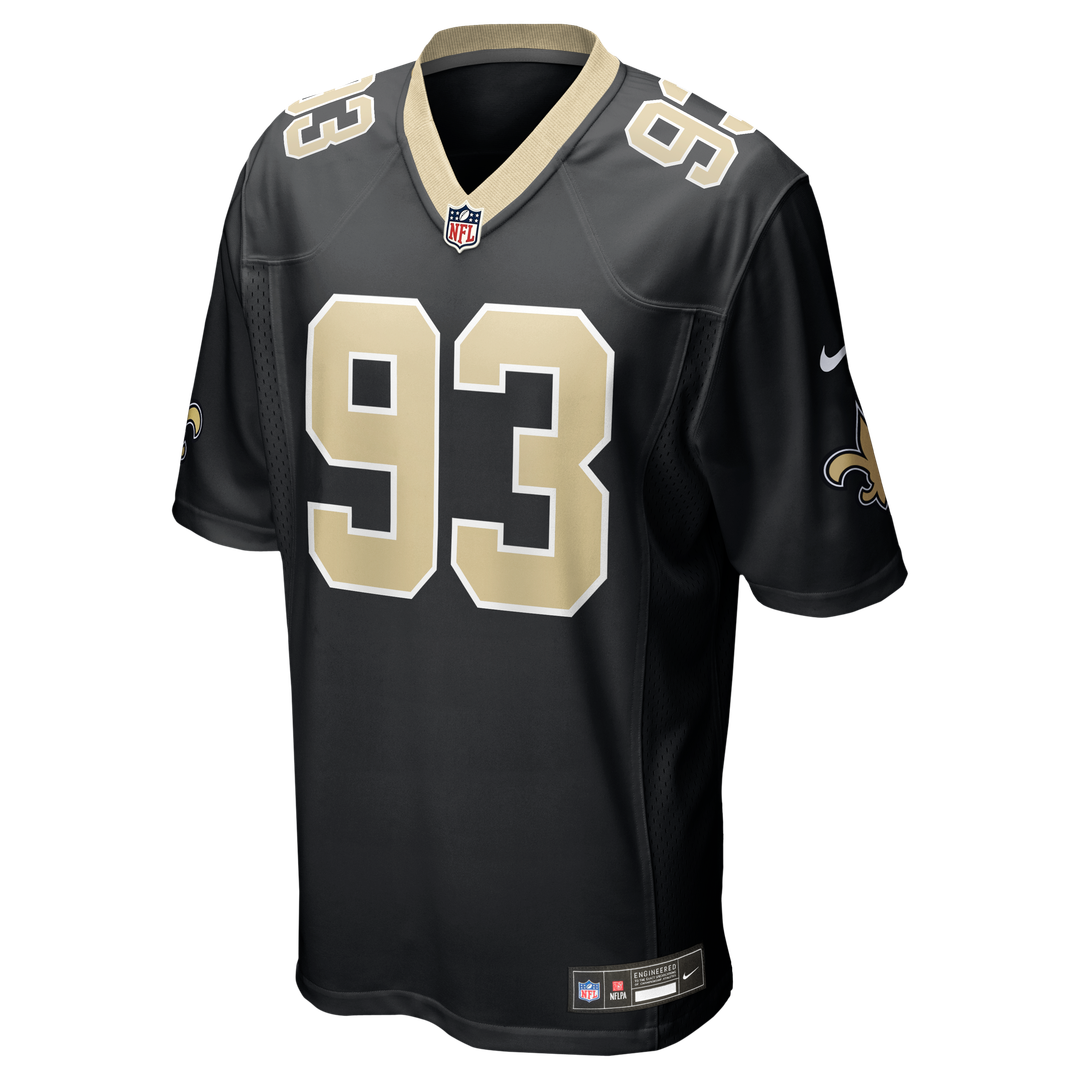 New Orleans Saints Nathan Shepherd Black Game Jersey | NFL Football Jersey