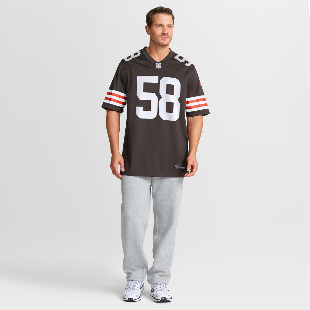 Cleveland Browns Austin Barber Brown Team Game Jersey | NFL Football Jersey