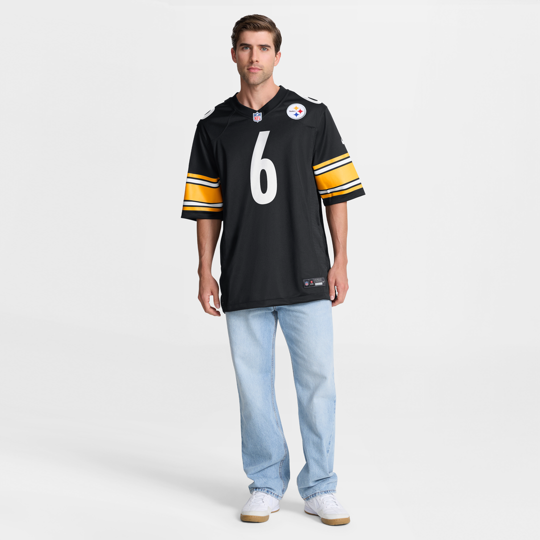 Pittsburgh Steelers Patrick Queen Black Game Jersey | NFL Football Jersey