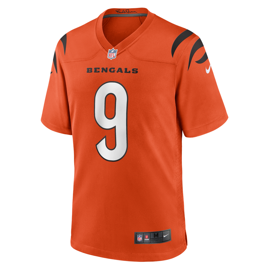Cincinnati Bengals Joe Burrow Orange Alternate Game Jersey | NFL Football Jersey