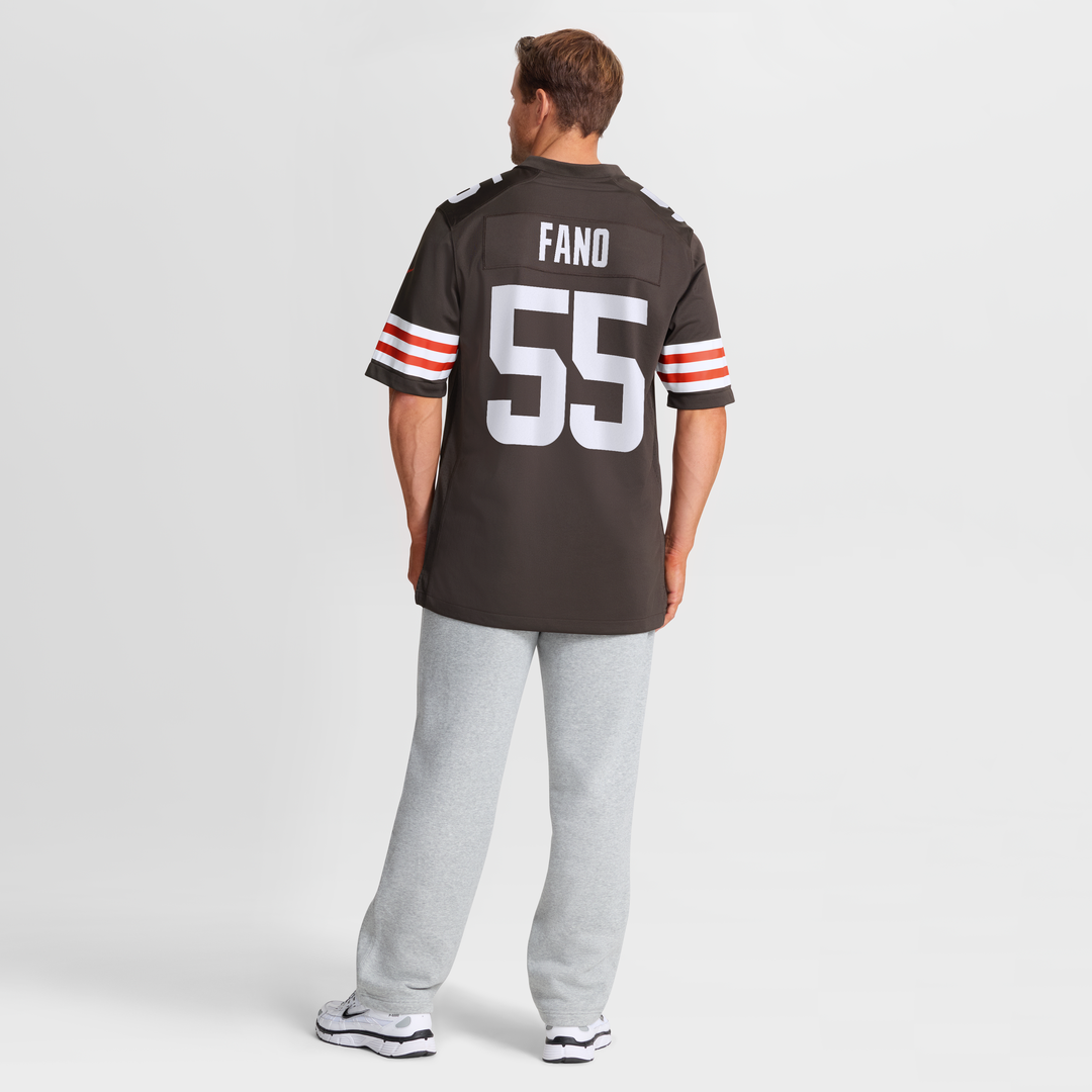 Cleveland Browns Spencer Fano Brown Team Game Jersey | NFL Football Jersey