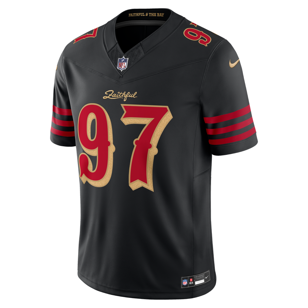 San Francisco 49ers Nick Bosa Black Rivalries Collection Stitched Limited Jersey | NFL Football Jersey