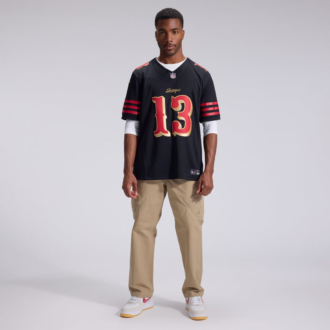 San Francisco 49ers Brock Purdy Black Rivalries Collection Stitched Limited Jersey | NFL Football Jersey