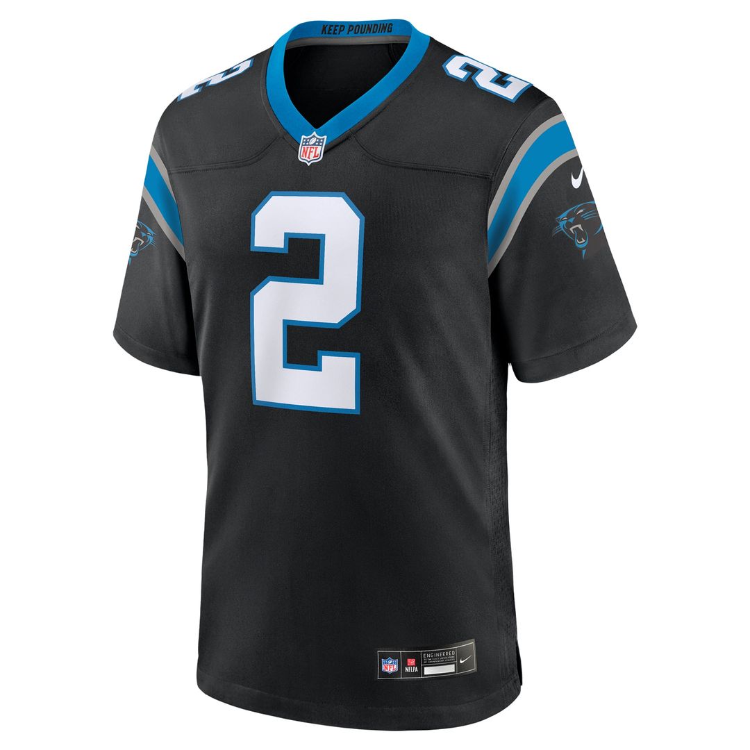 Carolina Panthers Mike Jackson Black Game Jersey | NFL Football Jersey