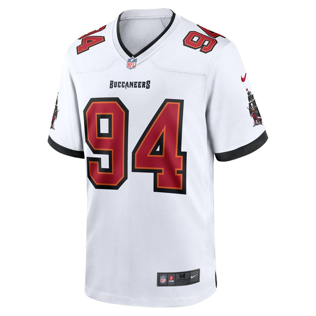 Tampa Bay Buccaneers Calijah Kancey White Game Jersey | NFL Football Jersey