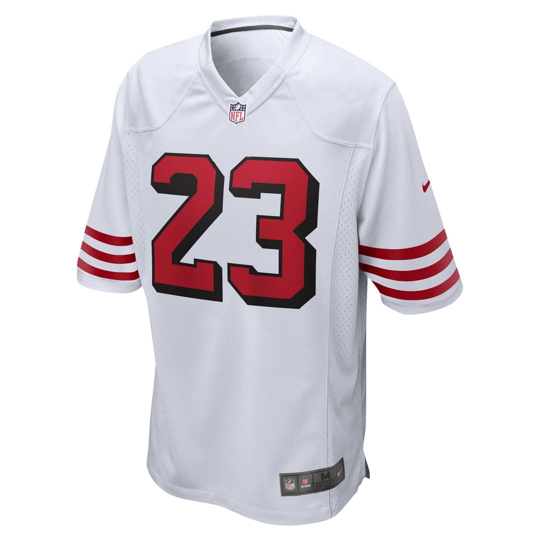 San Francisco 49ers Christian McCaffrey White Game Jersey | NFL Football Jersey