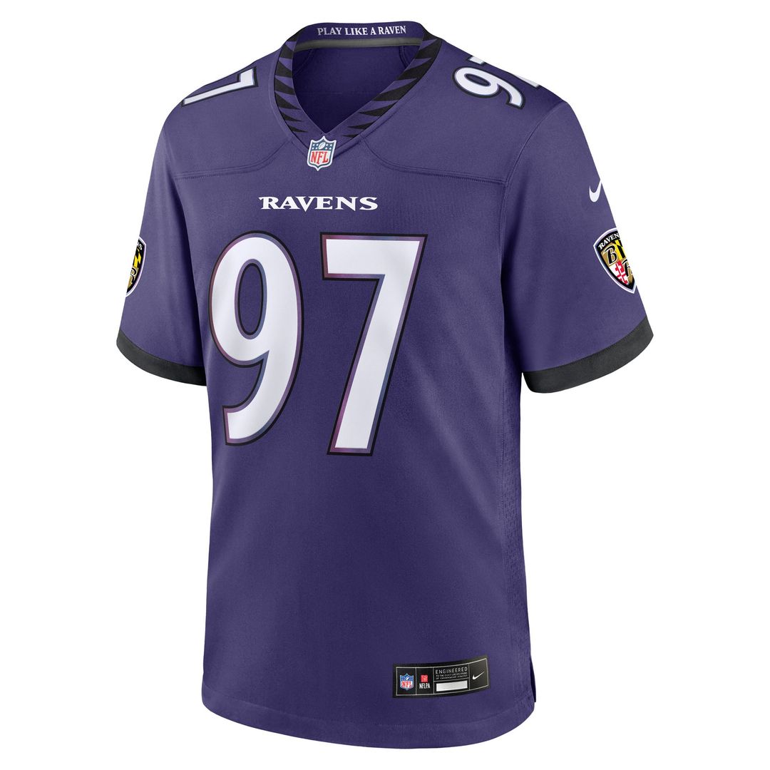 Baltimore Ravens Ethan Burke Purple Team Game Jersey | NFL Football Jersey