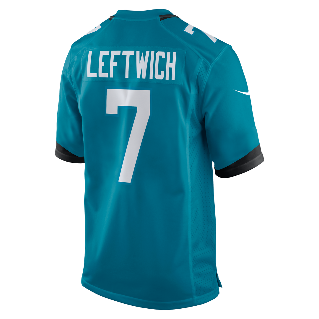 Jacksonville Jaguars Byron Leftwich Teal Retired Player Game Jersey | NFL Football Jersey