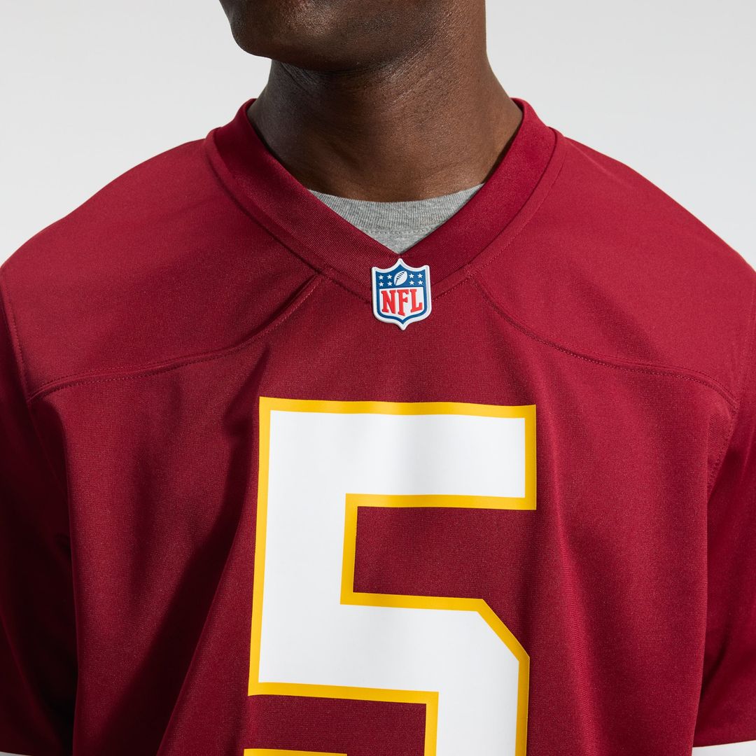 Hail Raiser Men's Washington Commanders Jayden Daniels Black Alternate Game Jersey | NFL Football Jersey