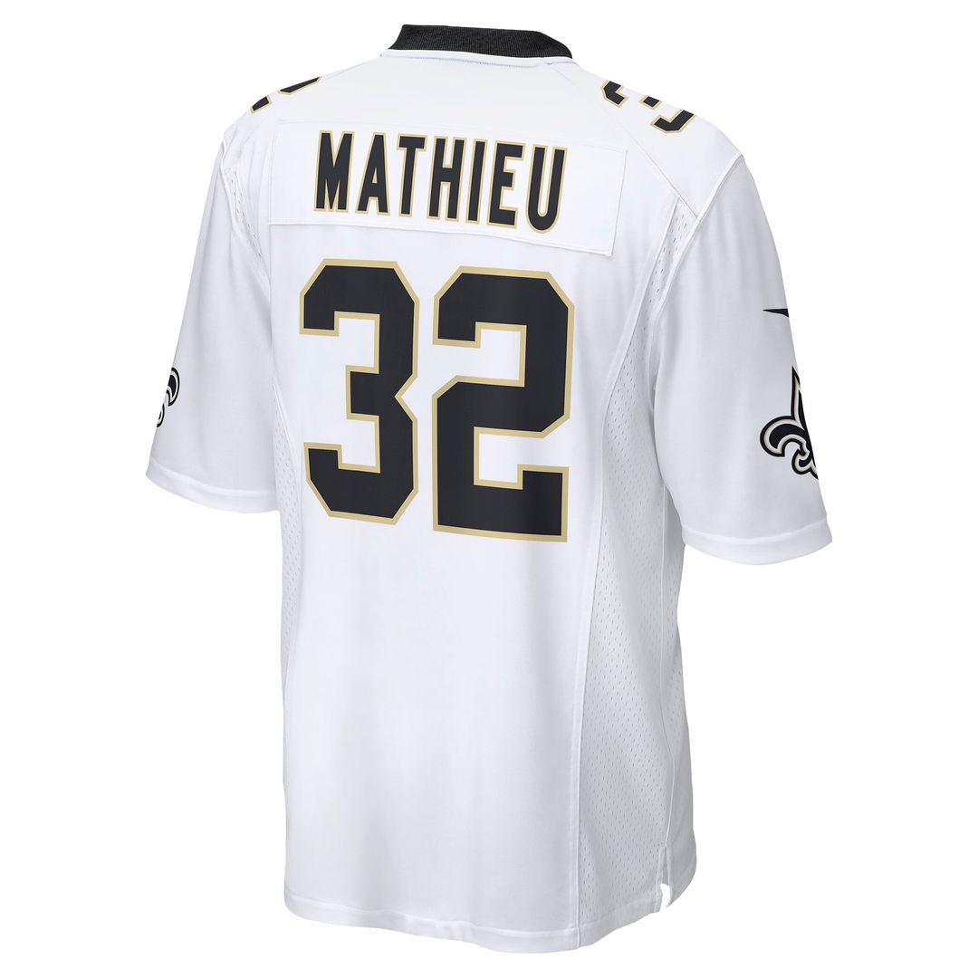 New Orleans Saints Tyrann Mathieu White Game Jersey | NFL Football Jersey