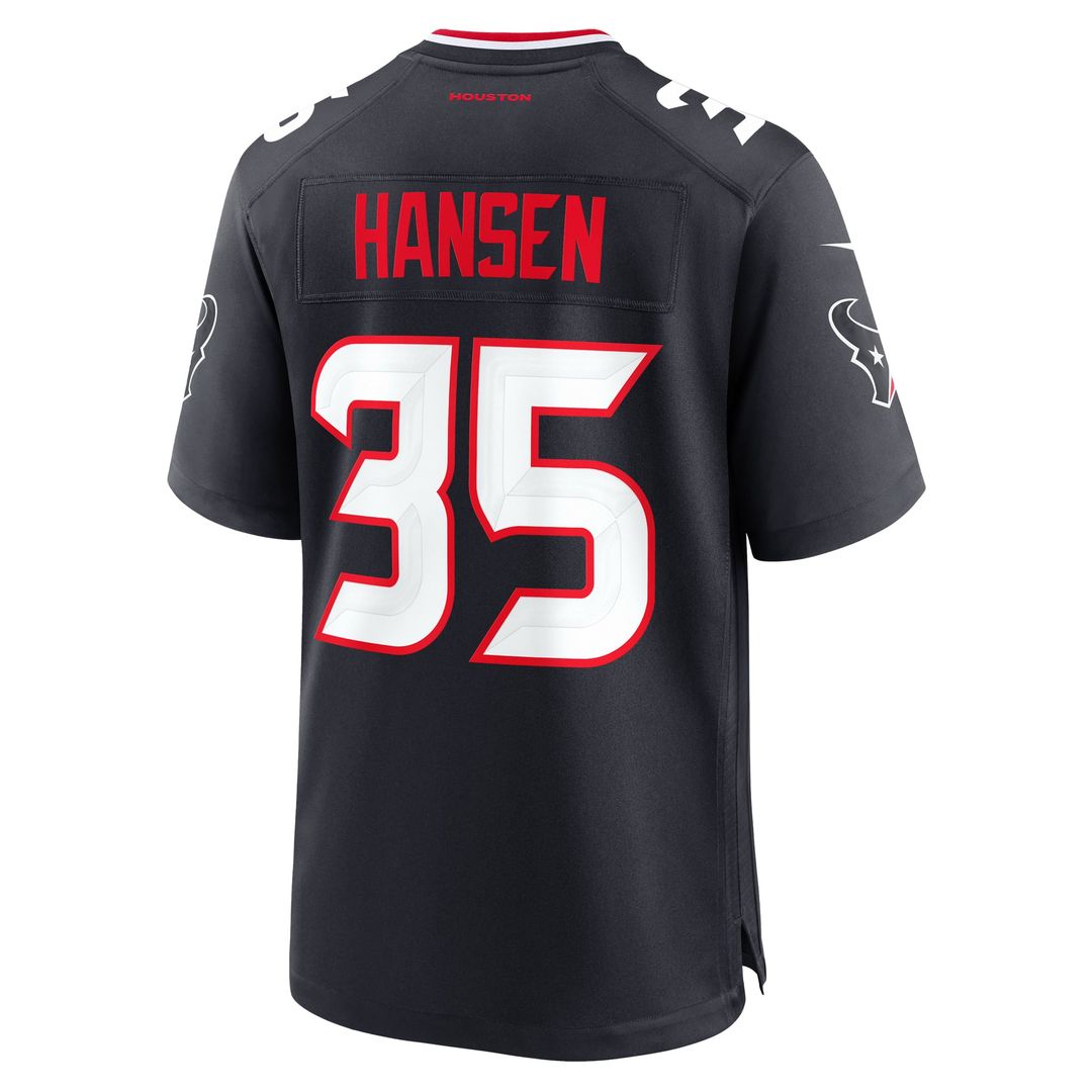 Houston Texans Jake Hansen Navy Team Game Jersey | NFL Football Jersey