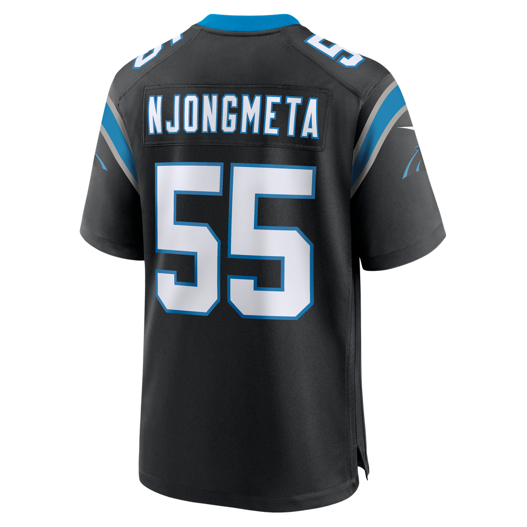 Carolina Panthers Maema Njongmeta Black Team Game Jersey | NFL Football Jersey