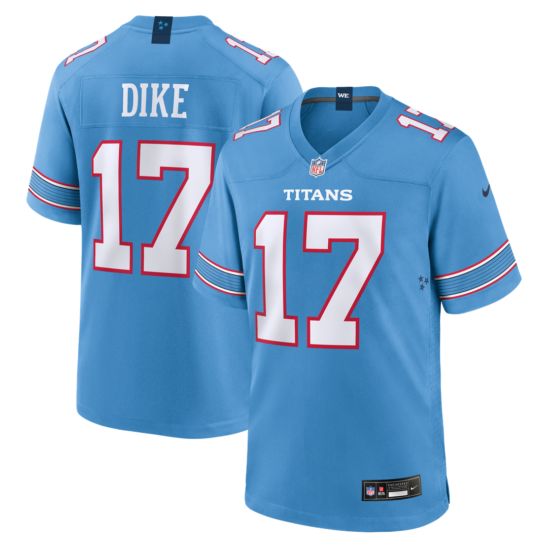 Tennessee Titans Chimere Dike White Game Jersey | NFL Football Jersey
