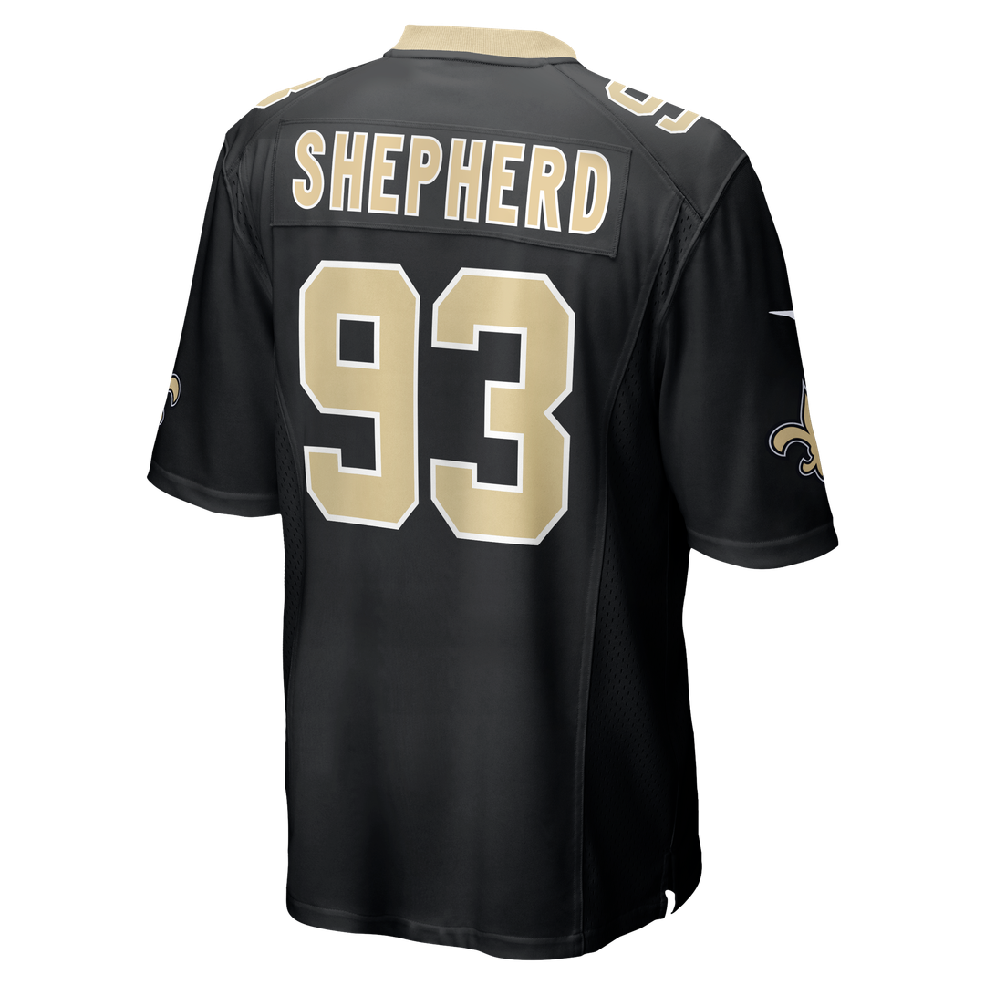 New Orleans Saints Nathan Shepherd Black Game Jersey | NFL Football Jersey