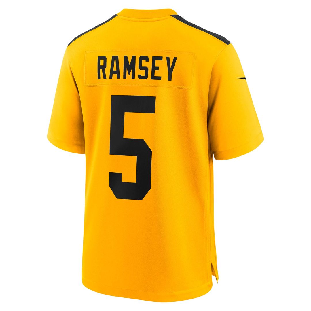 Pittsburgh Steelers Jalen Ramsey Gold Alternate 1933 Throwback Game Jersey | NFL Football Jersey